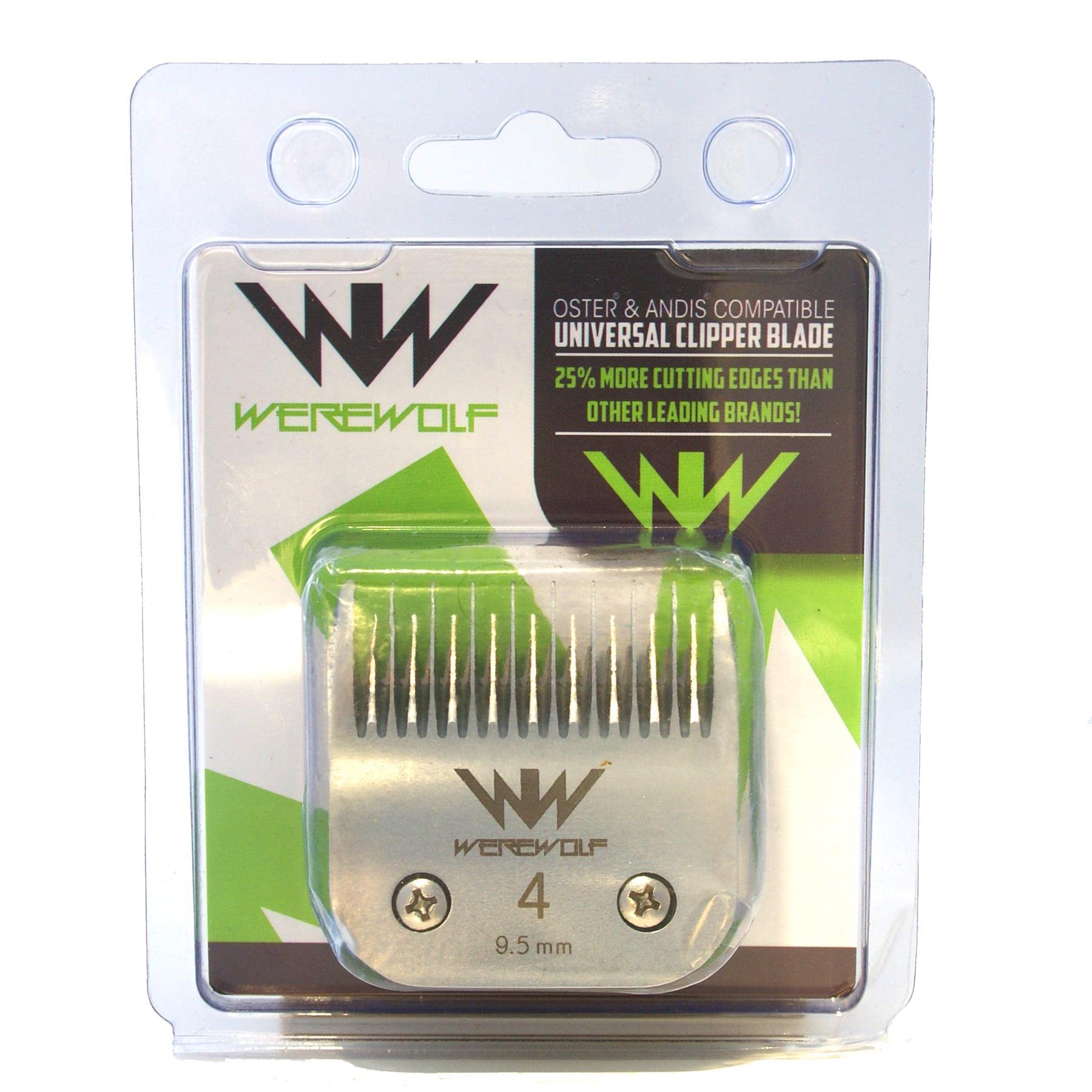 Werewolf Professionelle Schermaschine für Hunde, Größe 4, 9,5 mm, passend für Oster, Andis, Sure Clip