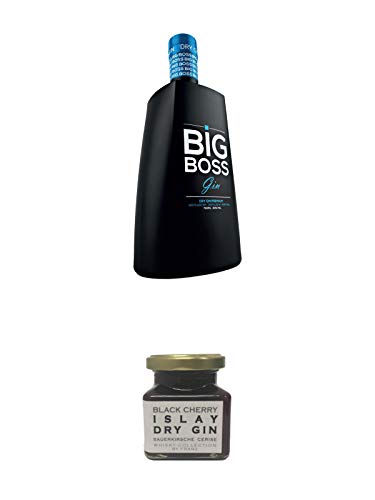 Big Boss Dry Gin Premium 40% 0,7 Liter + Islay Dry Gin Black Cherry Sauerkirsche Marmelade 150 Gramm