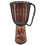 40cm Profi Djembe Trommel Bongo Drum Buschtrommel Percussion Afrika Schnitzerei - (Für Kinder ab 6 Jahren und Anfänger)