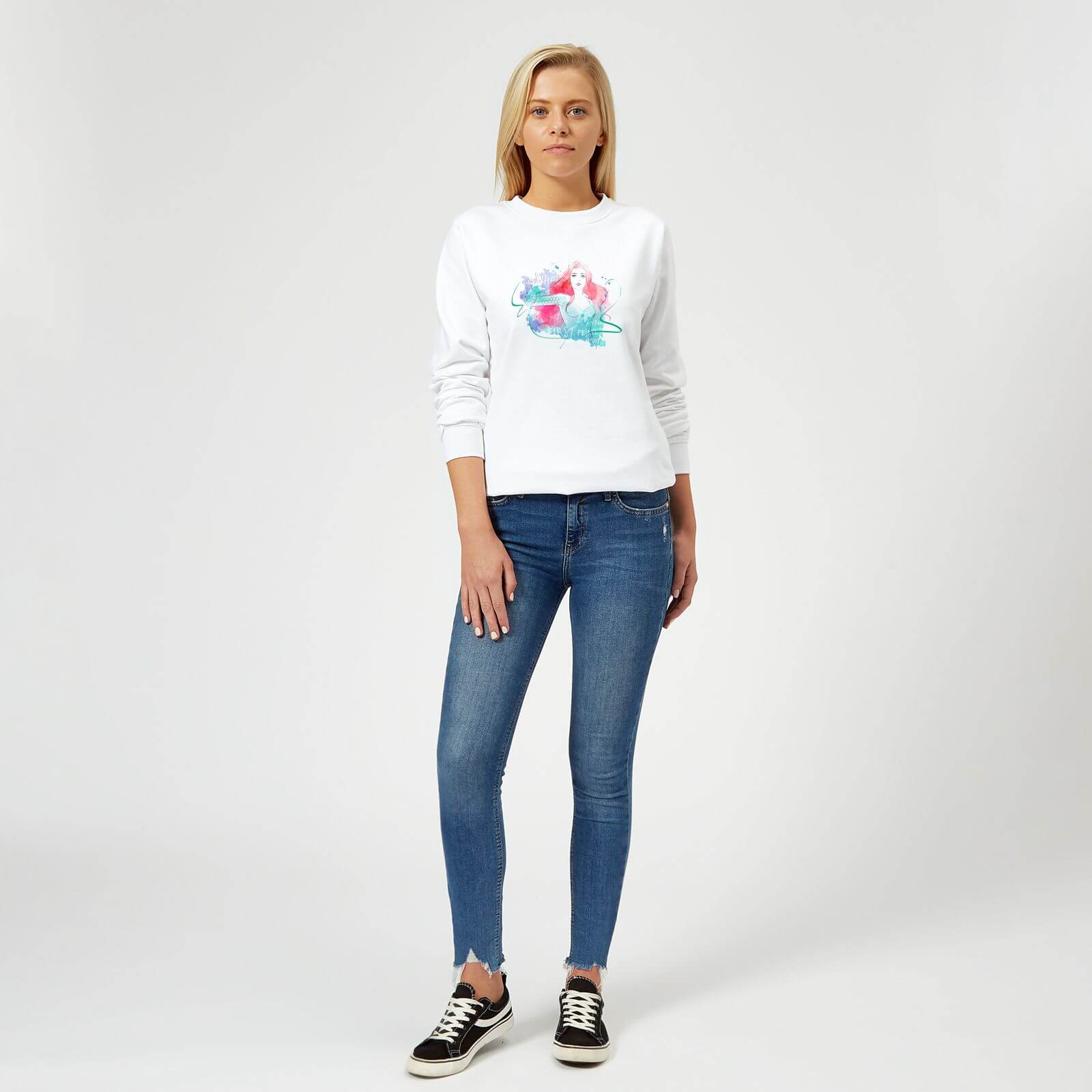 Aquaman Mera First Princess Damen Sweatshirt - Weiß - L - Weiß 3