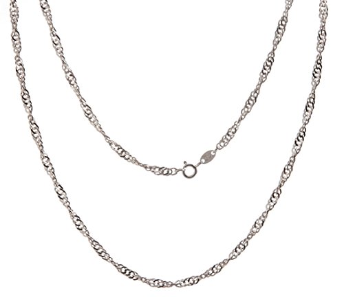 Singapurkette, Halskette, 2,3mm - echt 925 Silber, Länge 55cm