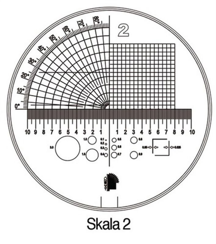 SCHWEIZER Messskala (Skala-Ø 25/2,5 mm / Duo-Skala 2) - 09460