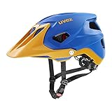 uvex quatro integrale - extrem leichter MTB-Helm für Damen und Herren - individuelle Größenanpassung - verstellbarer Schirm - blue energy matt - 52-57 cm