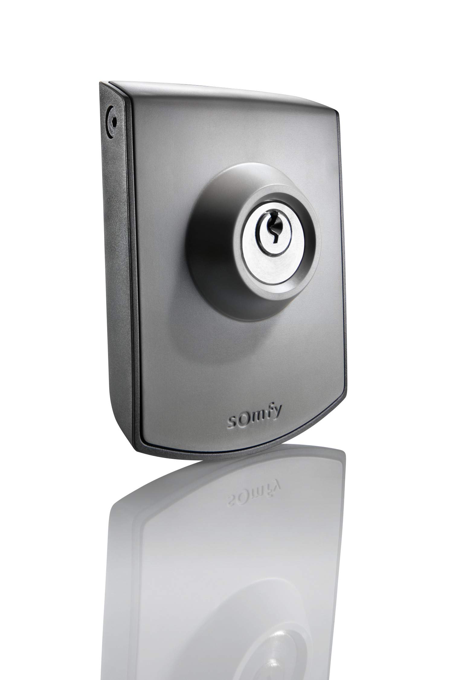 Somfy 2400597 -Schlüsseltaster Aufputz zur Bedienung von Torantrieben, grau