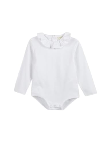 Gocco Baby-Jungen Polo Body Con Cuello Volante Blanco Poloshirt, Regular
