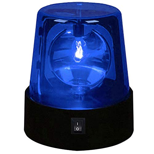 GCDN Stroboskoplicht, 7,6 cm, LED, Mini-Schreibtisch, batteriebetrieben, DJ, 360 Grad, Bühneneffekt, Party-Blinklicht, Rot, blau, Free Size
