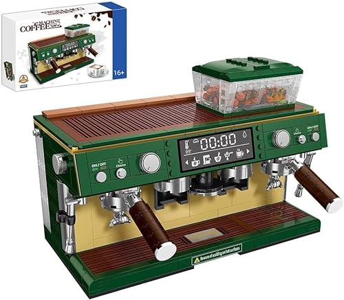 Technik Kaffeemaschine Bausteine Bausatz, 928 Teile Simulation Klassisch Kaffeemaschine Bausteine Spielzeug, Kreative Kaffeemaschine Modellbausatz, Nicht Kompatibel mit Lego (DZ6017)