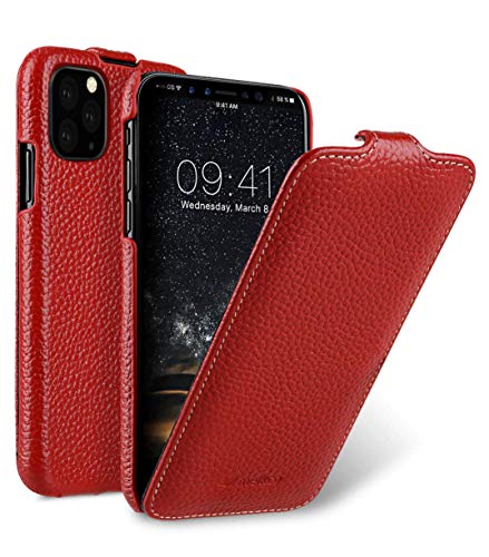 melkco Premium Lederhülle für Apple iPhone 11 Pro (5,8 Zoll), Jacka Typ, Rot