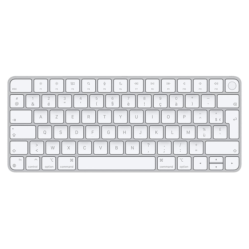 Apple Magic Keyboard mit Touch ID: Bluetooth, wiederaufladbar. Kompatibel mit Mac Computern Chip; Französisch, Weiße Tasten