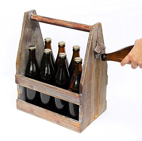 DanDiBo Bierträger mit Flaschenöffner 5087 Bierkiste aus Holz 38 cm Flaschenträger