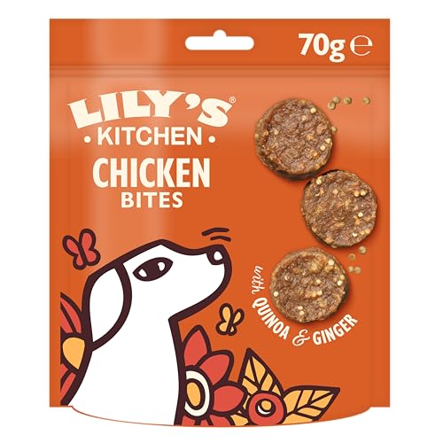 Lily’s Kitchen Leckerchen für Hunde Chicken Bites mit 80 % Huhn (8 x 70 g)