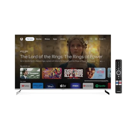 STRONG 65 Zoll SRT65UF8733, 4K QLED Smart TV mit Google TV, Netflix, Disney+ Kompatibilität und Quantum Dot Color Technologie