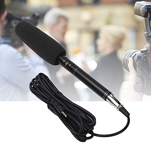 Aufnahmemikrofon, Mikrofon mit stabiler Signalkapazität für große Besprechungen für Feiern im Freien für Interviews(Black 28cm)