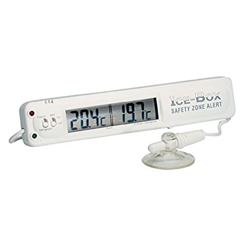 Fridge Freezer Thermometer Funktionen Alarm-und Dual-Sensoren für Kühlschrank und Raumtemperaturen.