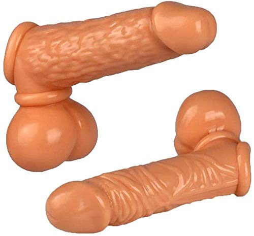 WOCAO Penis Sleeve Silikon Penisverlängerung &amp Erektionssteigerung mit Hodenringen Penisvergrößerung Kondom Penishülle Condom Extender