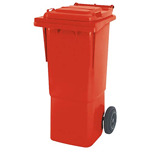 Müllbehälter, Inhalt 60 Liter, rot, BxTxH 445x520x930 mm, hohe Ausführung