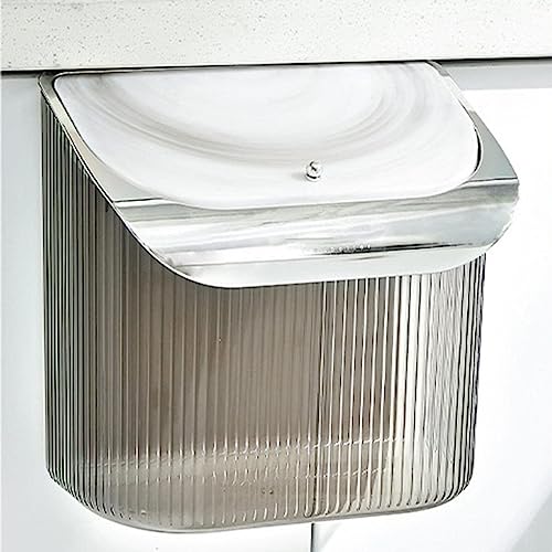 2,4-Gallonen-Schrank-Mülleimer for Aufhängen, Küchen-Mülleimer for Aufhängen, Kleiner hängender Mülleimer (Farbe: Weiß) (Color : Wit)