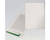 100 Stk. Papprückwandtaschen Kartonrückwandtaschen B4 250x353mm, weiß / Format: B4 Verschluss: Haftklebend OHNE Fenster Mit stabiler Papprückwand