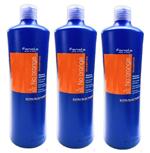3er No Orange Anto Orange Shampoo Fanola Made in Italy Extra Blue Pigment 350 ml
