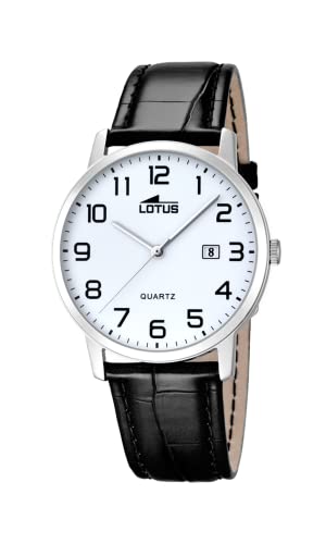 Lotus Herren Analog Quarz Uhr mit Leder Armband 18239/1