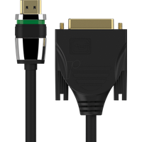 PureLink ULS1300-005 Zertifiziertes High Speed HDMI/DVI Kabel mit HDMI-Sicherheitsverschluss (FullHD Auflösung bis zu 1920x1080 Pixel (1080p), 0,50m, schwarz