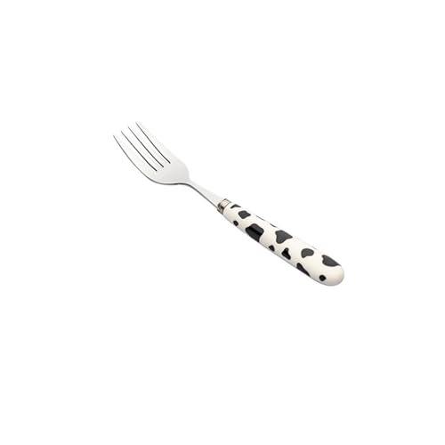 VIPAVA Menügabeln Stainless Steel Dessert Spoon Rice Spoon Cutlery Cake Fork Kitchen Dinnerware (Color : White)