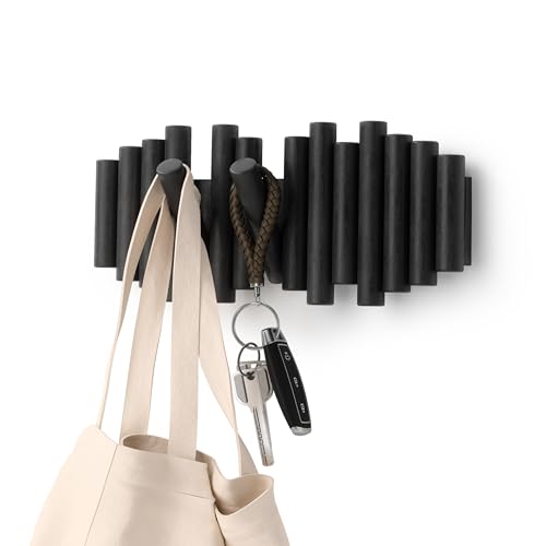 UMBRA Picket mit 5 Garderobenhaken – Garderobenleiste und Moderne Wand Dekoration, Einheitsgröße
