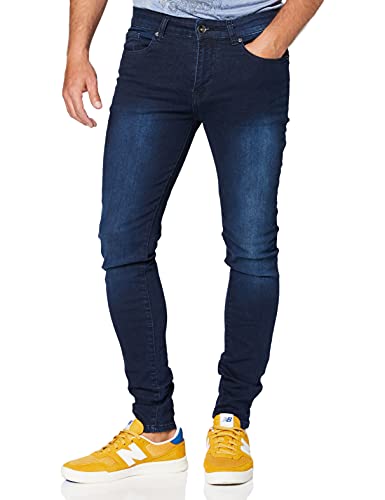 Enzo Herren Skinny Jeans EZ326, Blau (Darkwash),W42/L30 (Herstellergröße:42 S)