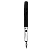 DIPLOMAT CLR Füllhalter Lack Schwarz/Federstärken: B/Füllfederhalter/Handgefertigt/mit Geschenkbox/Füllhalter Füller Fountain Pen