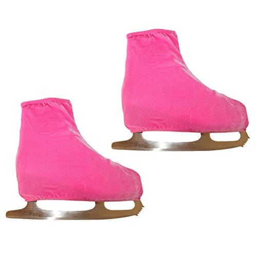 VORCOOL 1 Paar Velvet Eiskunstlauf Schuhe Cover Schlittschuh Skateschuhe Zubehör - Größe S (Rosa)