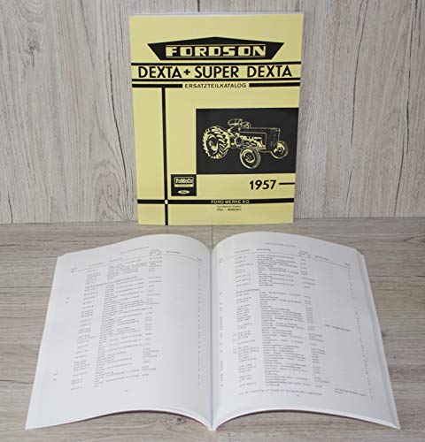 Fordson Ersatzteilliste Ersatzteilkatalog Traktor Dexta Super Dexta 1957