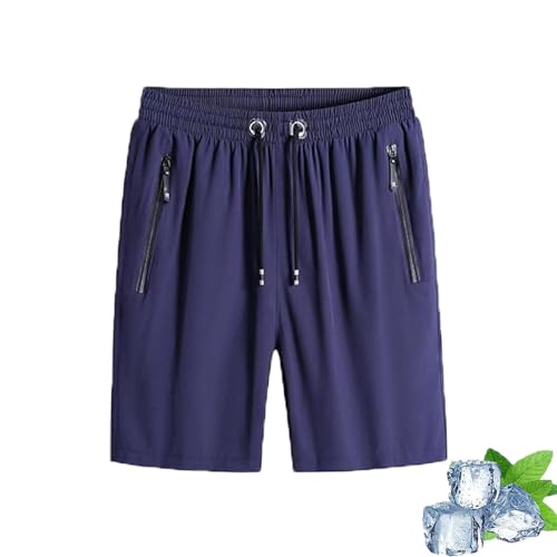 AHYXHY Puliam - Men's Ice Silk Stretch Quick-Dry Shorts, Puliam Shorts, Men’S Ice Silk Casual Shorts (Blue,5XL)