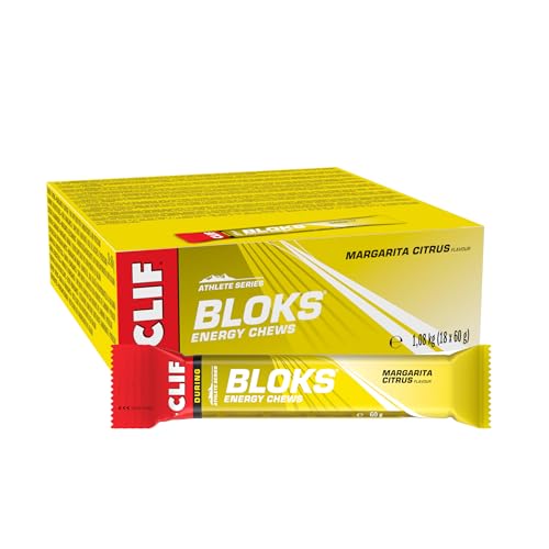 Clif Bloks Energy Chews Nahrungsergänzungsmittel während und Pre Workout, Margarita Zitrus, 18 x 50 g