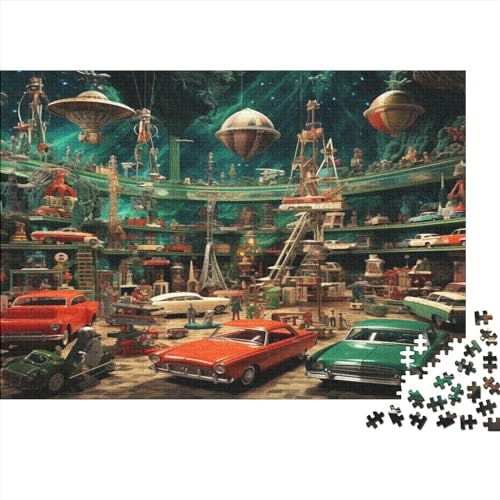 Motorfahrzeuge, 1000 Teile, Holzpuzzle, einzigartiges Puzzle, kreatives Puzzle, Geschenk für Erwachsene, Familienspiel, Herausforderungsaktivität, 1000 Teile (75 x 50 cm)