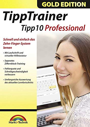 Markt & Technik TippTrainer Tipp10 Professional Gold Edition Vollversion, 1 Lizenz Windows Lern-Soft