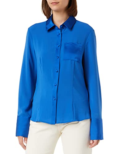 Sisley Women's 5LTHLQ03I Shirt, Bright Blue 36U, L
