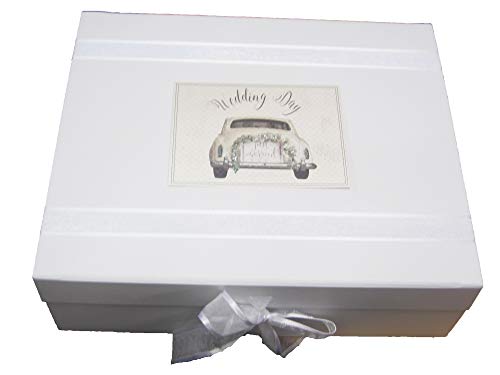 White Cotton Cards NWC2X Aufbewahrungsbox für Erinnerungsstücke, Motiv Autos, groß