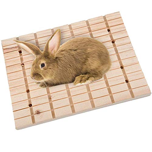 Hamiledyi Bunny Toys Kaninchenfußpolster für Chinchilla, Meerschweinchen, Kratzbrett aus Holz