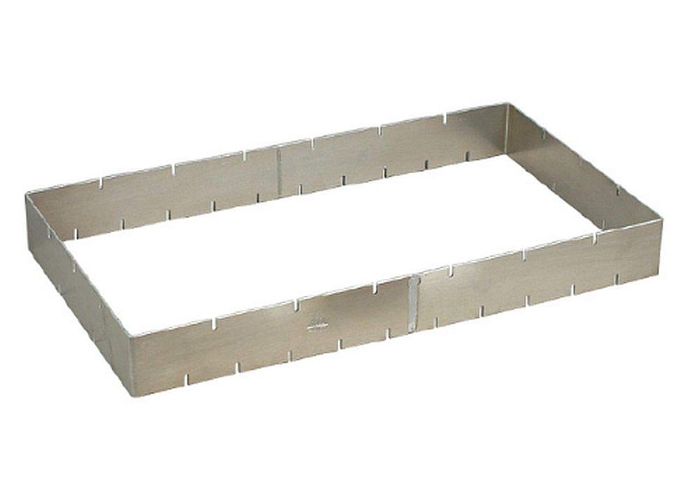 Schnittenrahmen Aluminium, Kucheneinteiler, Blechkuchenteiler, Backblech Maß:44x24 cm