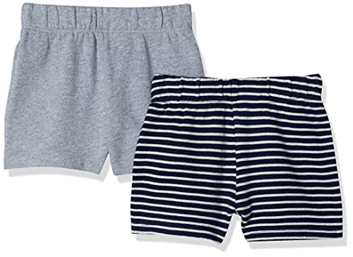 Moon and Back by Hanna Andersson Jungen Shorts, Grau Meliert, 2 Jahre