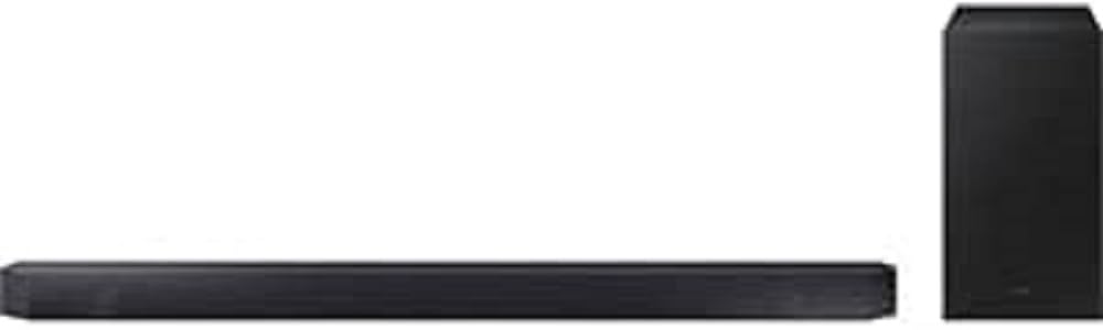 Samsung Soundbar HW-Q600C/EN, 3.1.2, 360 W, Dolby Atmos, Kabelloser Subwoofer, Schwarz