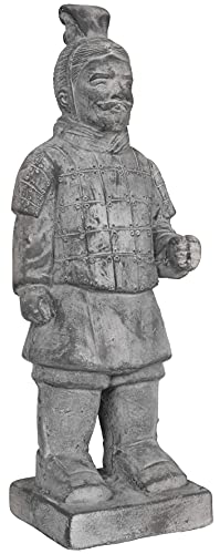 Trendyshop365 XL Chinesischer Terrakotta Krieger 50cm Gartendeko Statue (stehend Design 1)