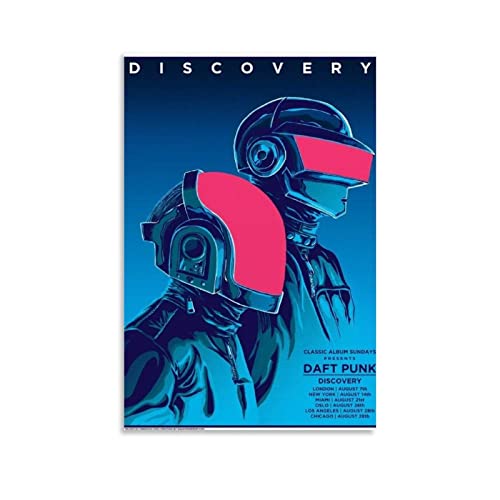 TSALF Kunstdruck Poster Kein Rahmen Daft Punk Discovery Poster Canvas Art Bilddruck Moderne Familienzimmer Dekor Poster 60x90cm