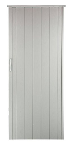 Falttür Schiebetür Tür weiss gewischt farben mit Schloß/Verriegelung Höhe 202 cm Einbaubreite bis 96 cm Doppelwandprofil Neu