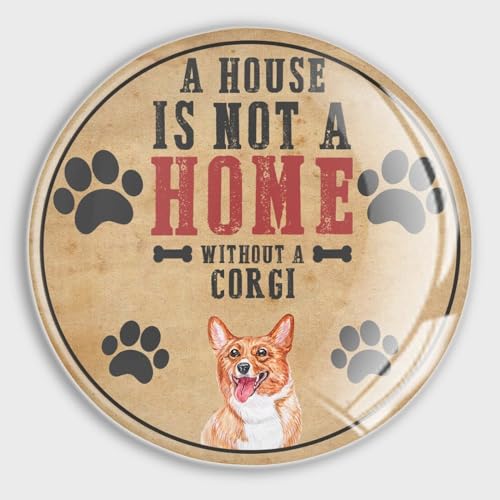 Evans1nism Glas-Kühlschrankmagnete "A House Is Not A Home Without A Corgi", starke Magnete, Hundebesitzer, Geschenk, Kühlschrankmagnet, Hundeliebhaber, dekorative Magnete für Zuhause, Büro, Schränke,