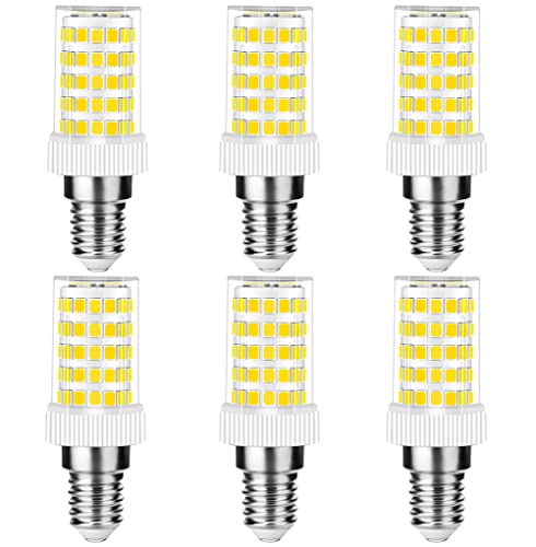 RANBOO E14 LED Lampe 10W, 800LM, Kaltweiß 6000K, Ersatz 50W-100W E14 Halogenlampe, Kein Flackern, Nicht Dimmbar, E14 Glühbirnen für Kronleuchter, Deckenleuchten, Wandleuchten, AC 220-240V, 6er Pack