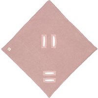 LÄSSIG Baby Strickdecke für Autositz Autositzdecke Einschlagdecke Bio-Baumwolle GOTS dusky pink