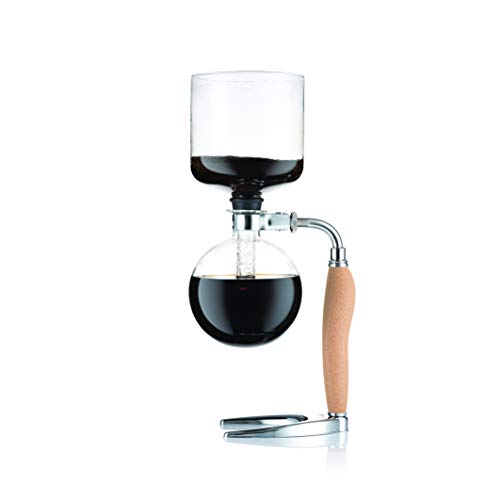 Bodum Mocca Vakuum-Kaffeebereiter, 8 Tassen, 1.0 L, Kork, Edelstahl, Borosilicatglas, Silikon, Polycarbonate, PA6, Polypropylen, Zinklegierung, 1, 0 l