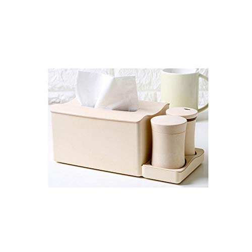 ZXGQF Tissue Box Kosmetiktücher-Box Kunststoff Papierhandtuchhalter Für Zuhause BüroAuto Dekoration Hotelzimmer Tissue Box Halter, Cremeweiß