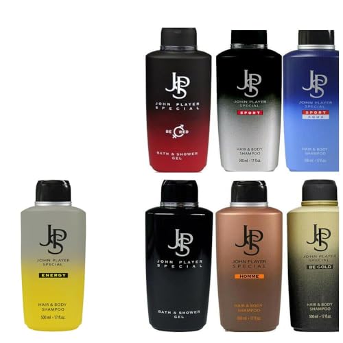 7tlg. Set: 7x500ml John Player Duschgel & Shampoo + 1 x Dustbag von STUDIO.MUNET